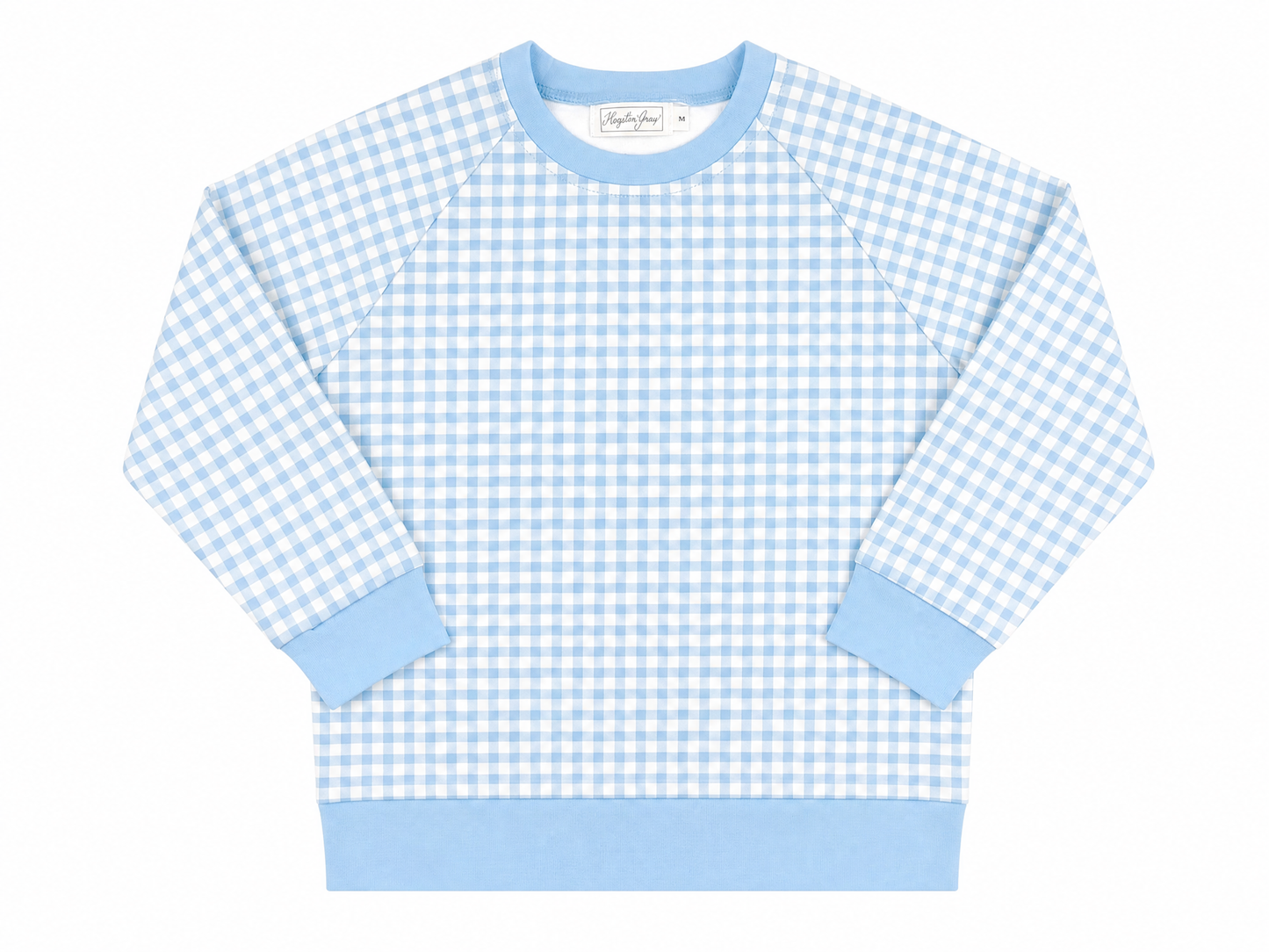 Everyday LS lightweight gingham sweatshirt