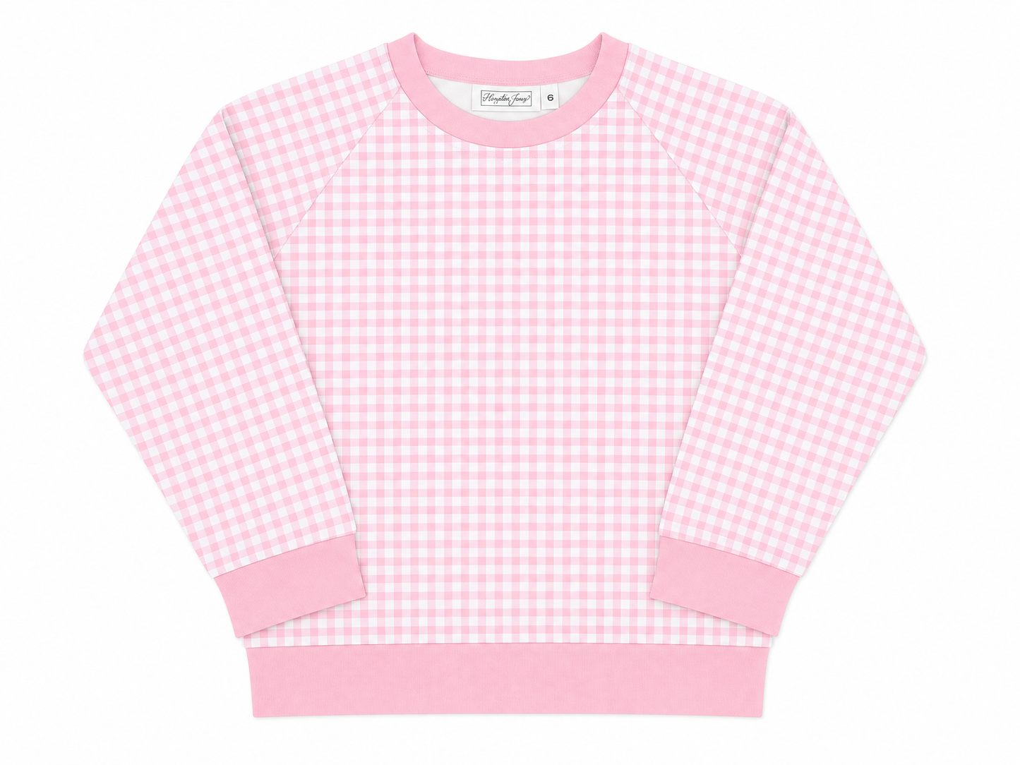 Everyday LS lightweight gingham sweatshirt