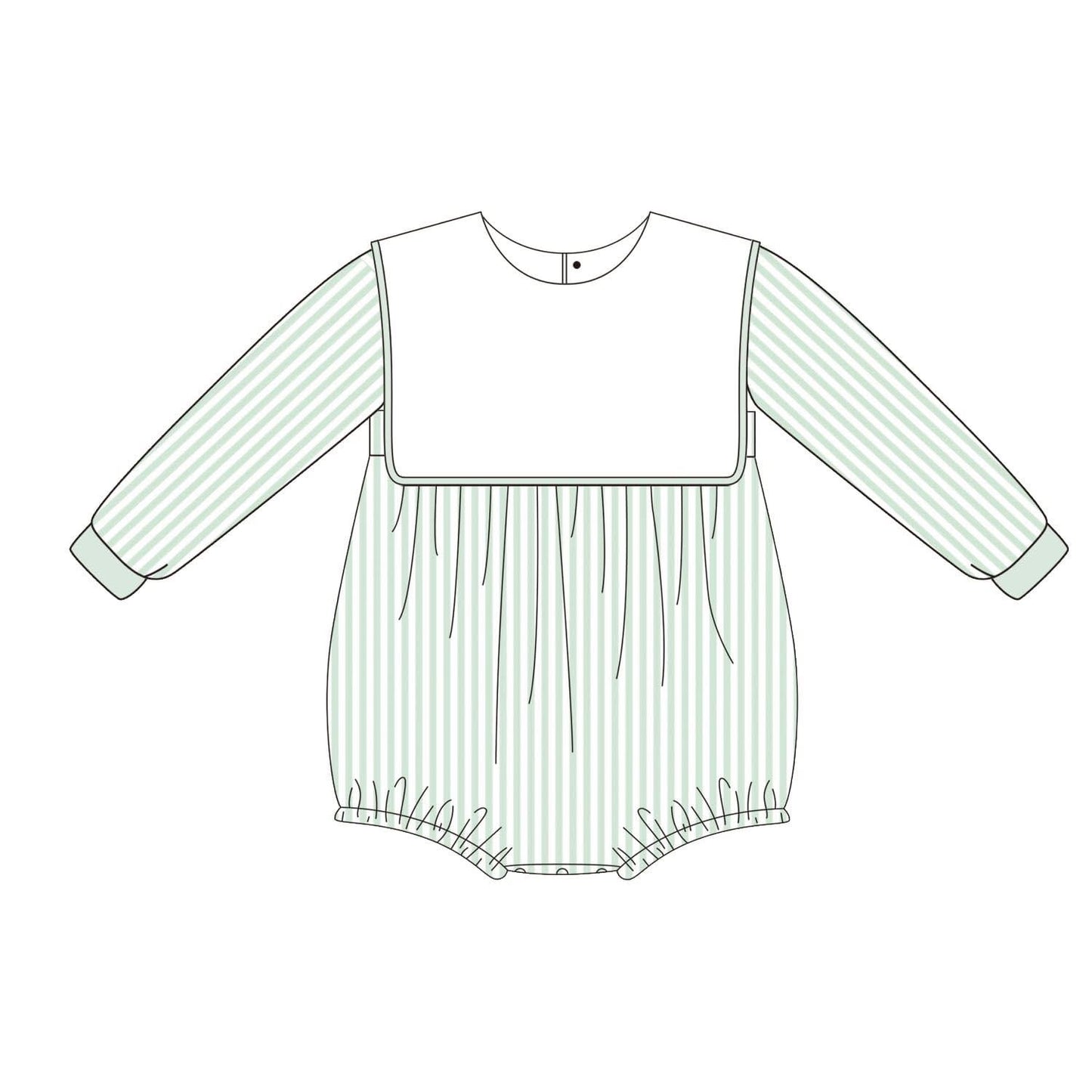 Sage stripe knit bubble
