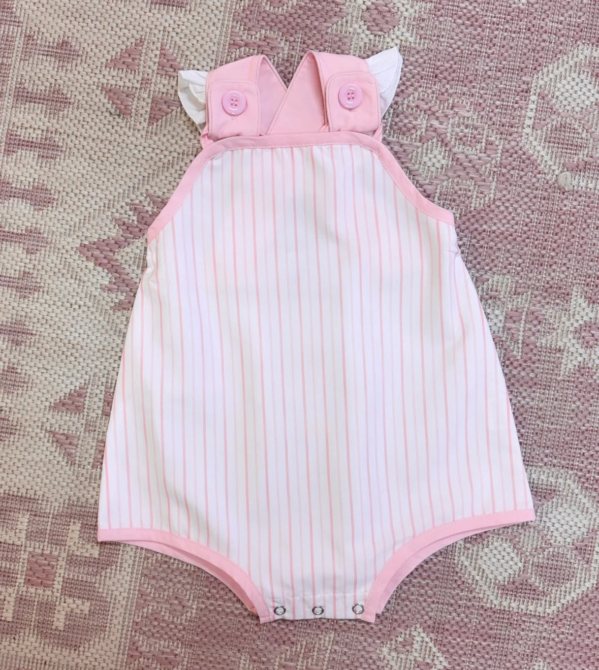 pink woven sunsuit – Stitching Sweet Sunshine