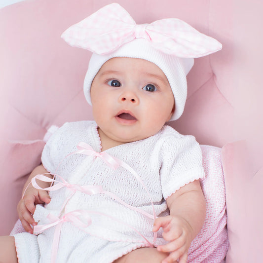 PATY KNIT RIBBON TIE ONESIE