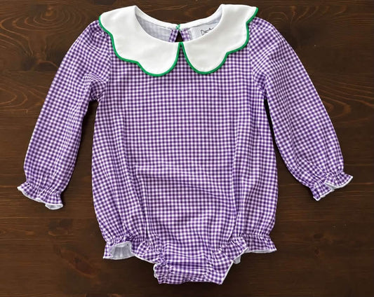 Purple gingham bubble