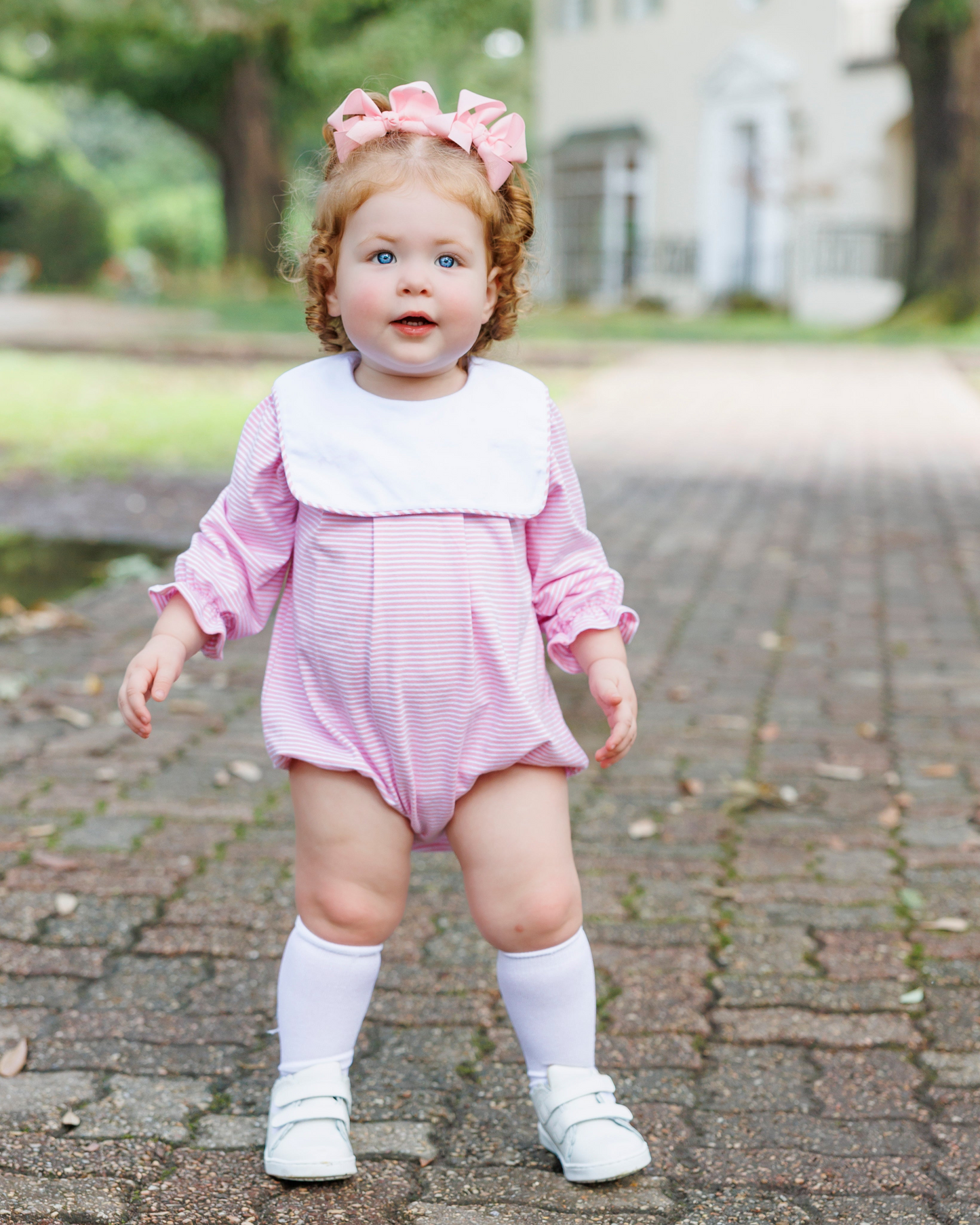 jane bubble- light pink stripe
