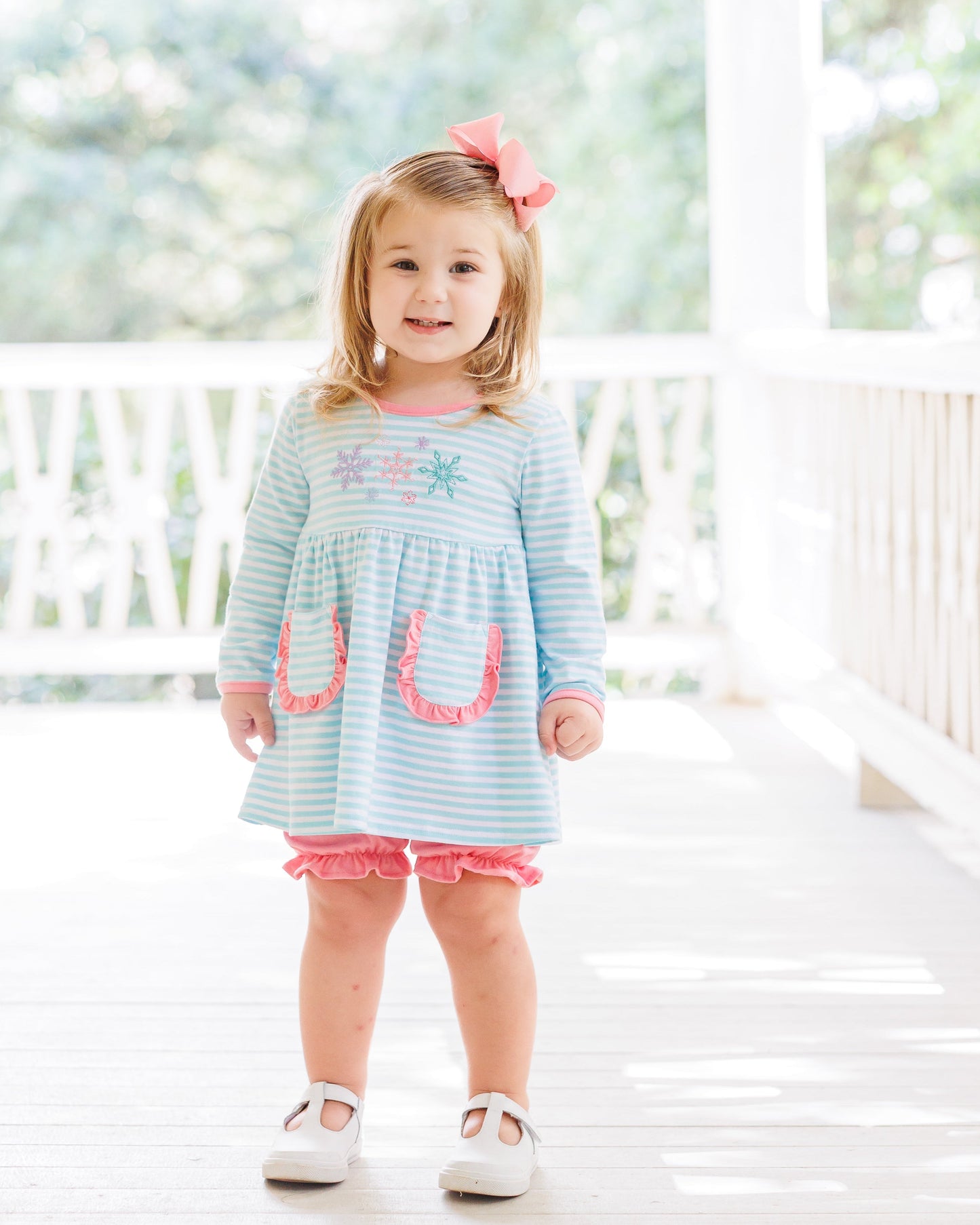 Let it snow ruffle bloomer set