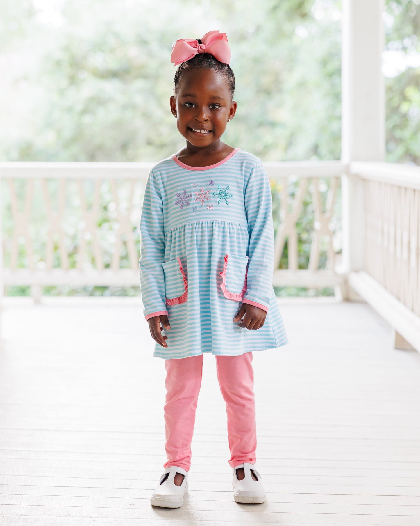 Let it snow ruffle pants set