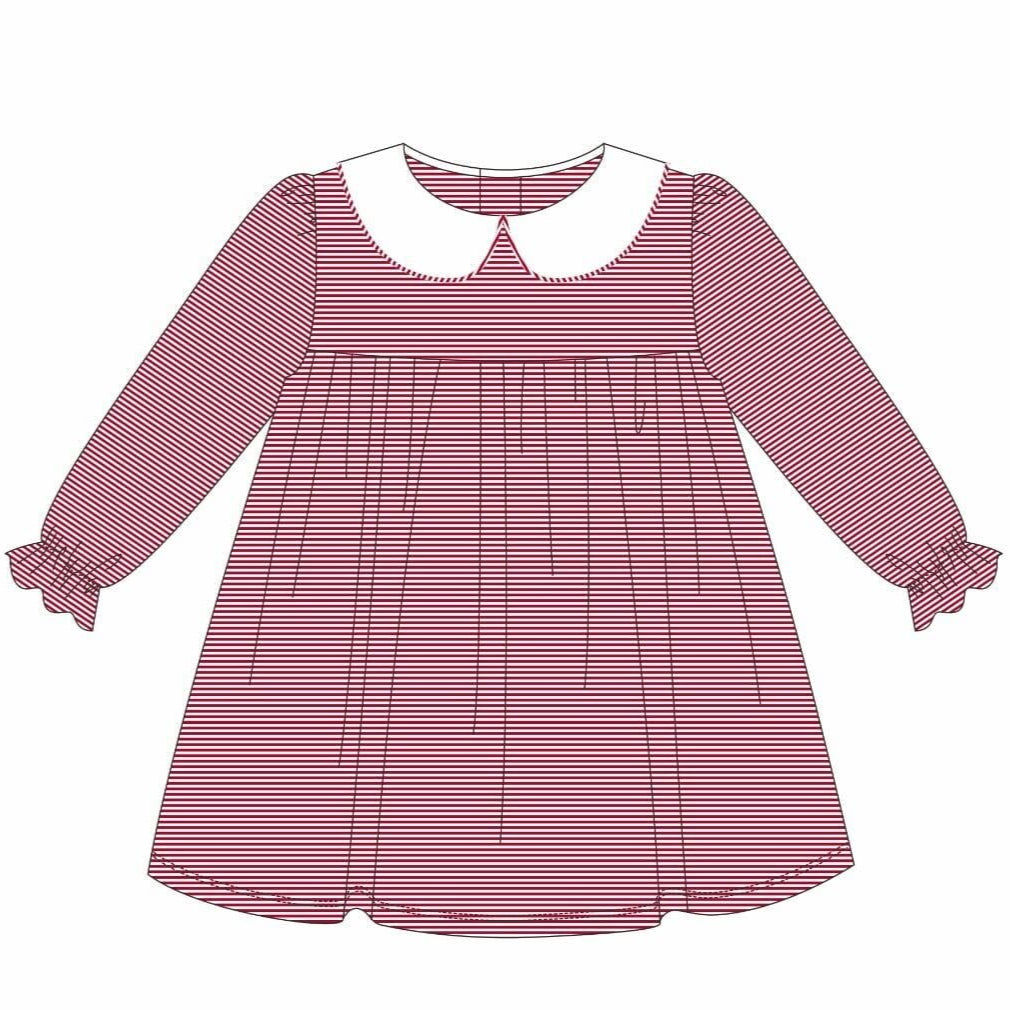 Lottie dress- red stripe