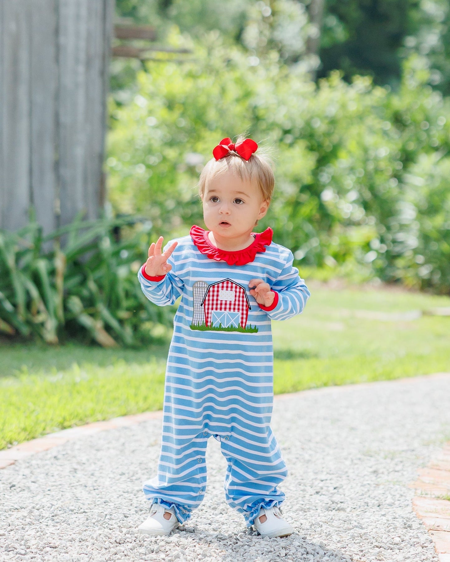 on the farm ruffle romper