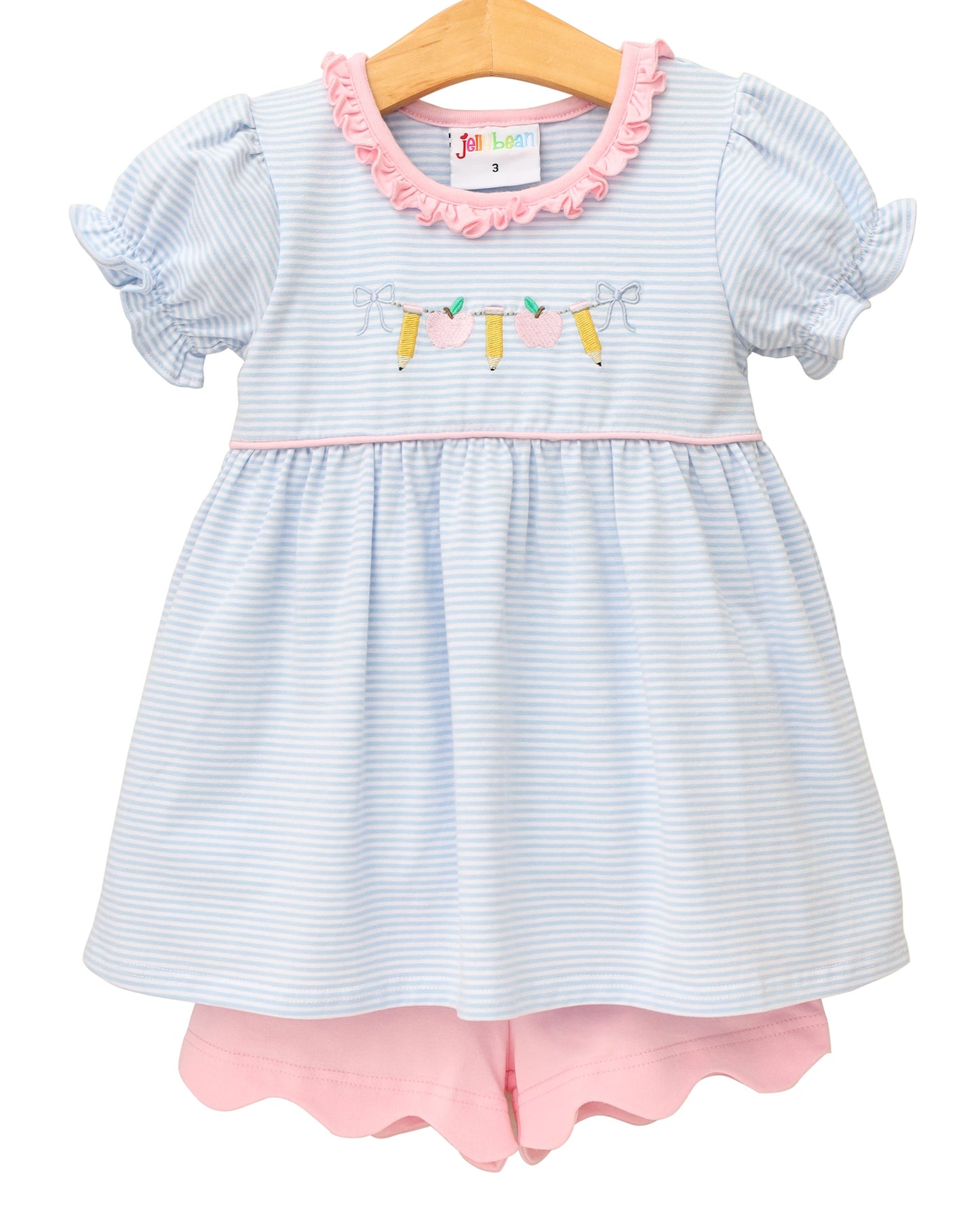 Pencil garland scallop short set