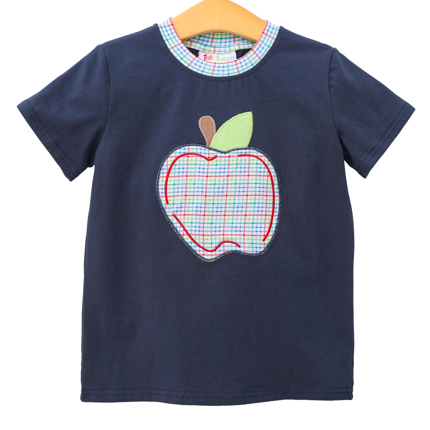 Primary plaid apple shirt