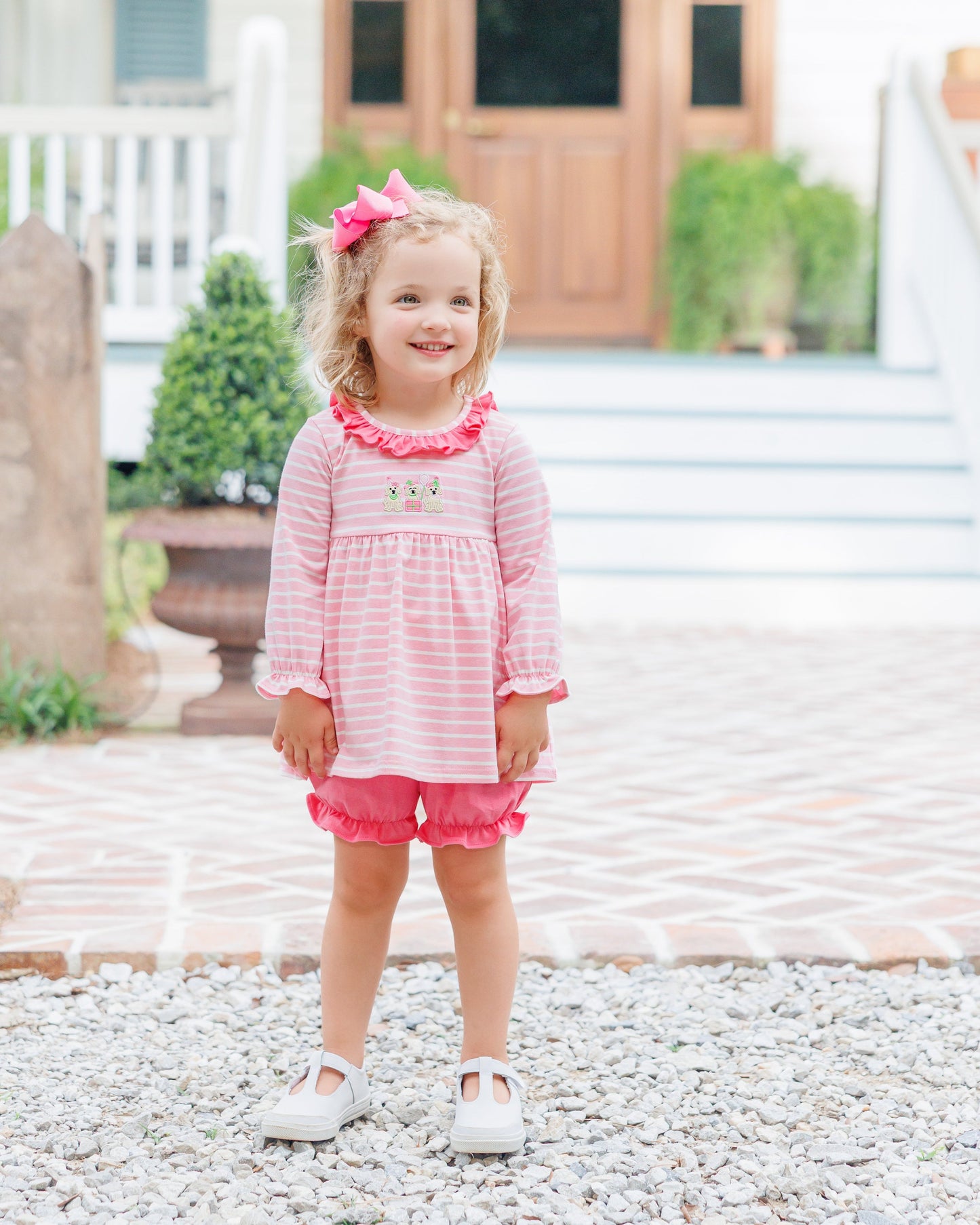 puppy party ruffle bloomer set