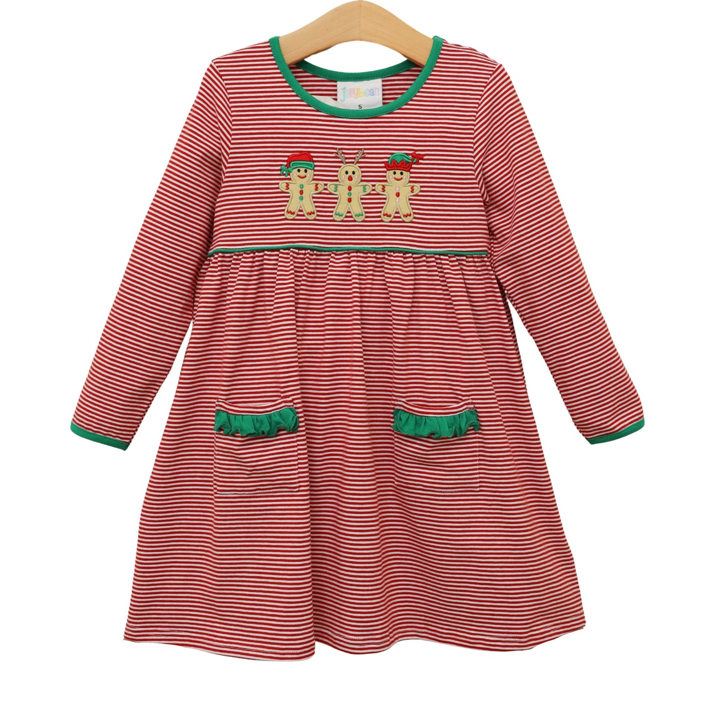santa's sweet helpers ruffle pocket dress