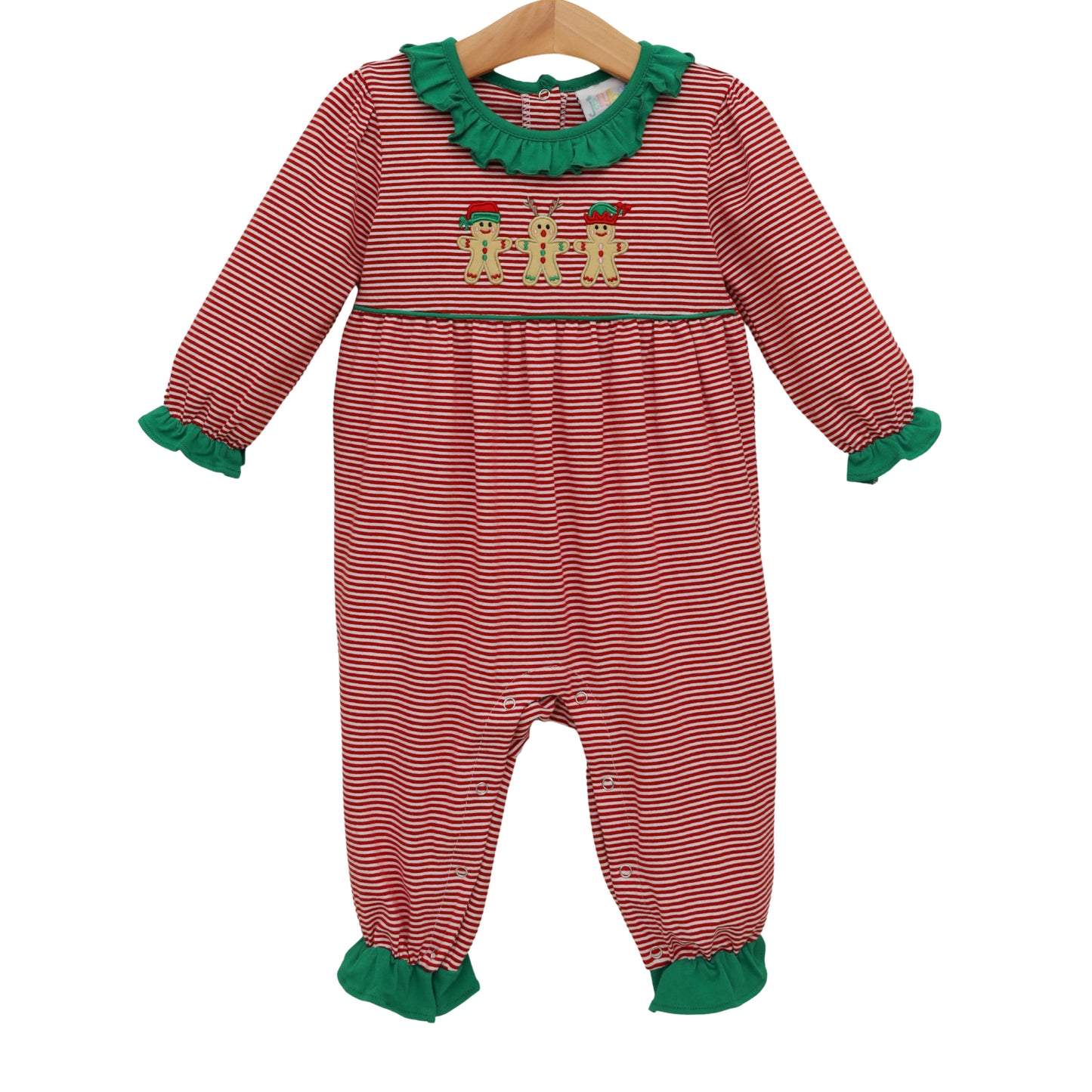 santa's sweet helpers ruffle romper