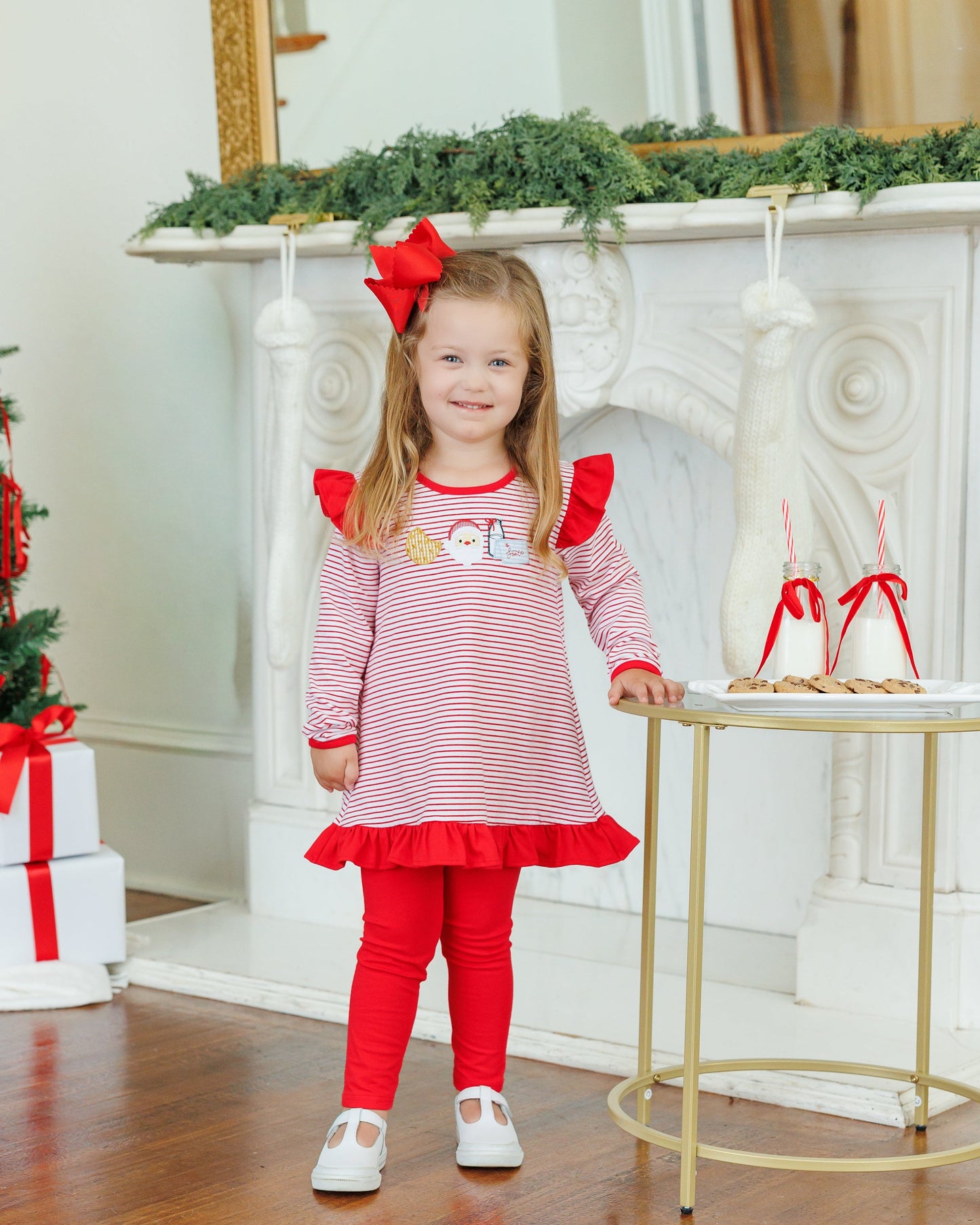 santa's treats ruffle pants set