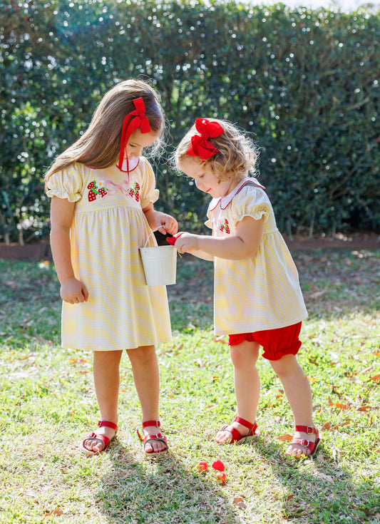 Strawberry and bow Charlotte dress
