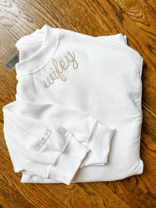 Wifey Neckline Sweatshirt