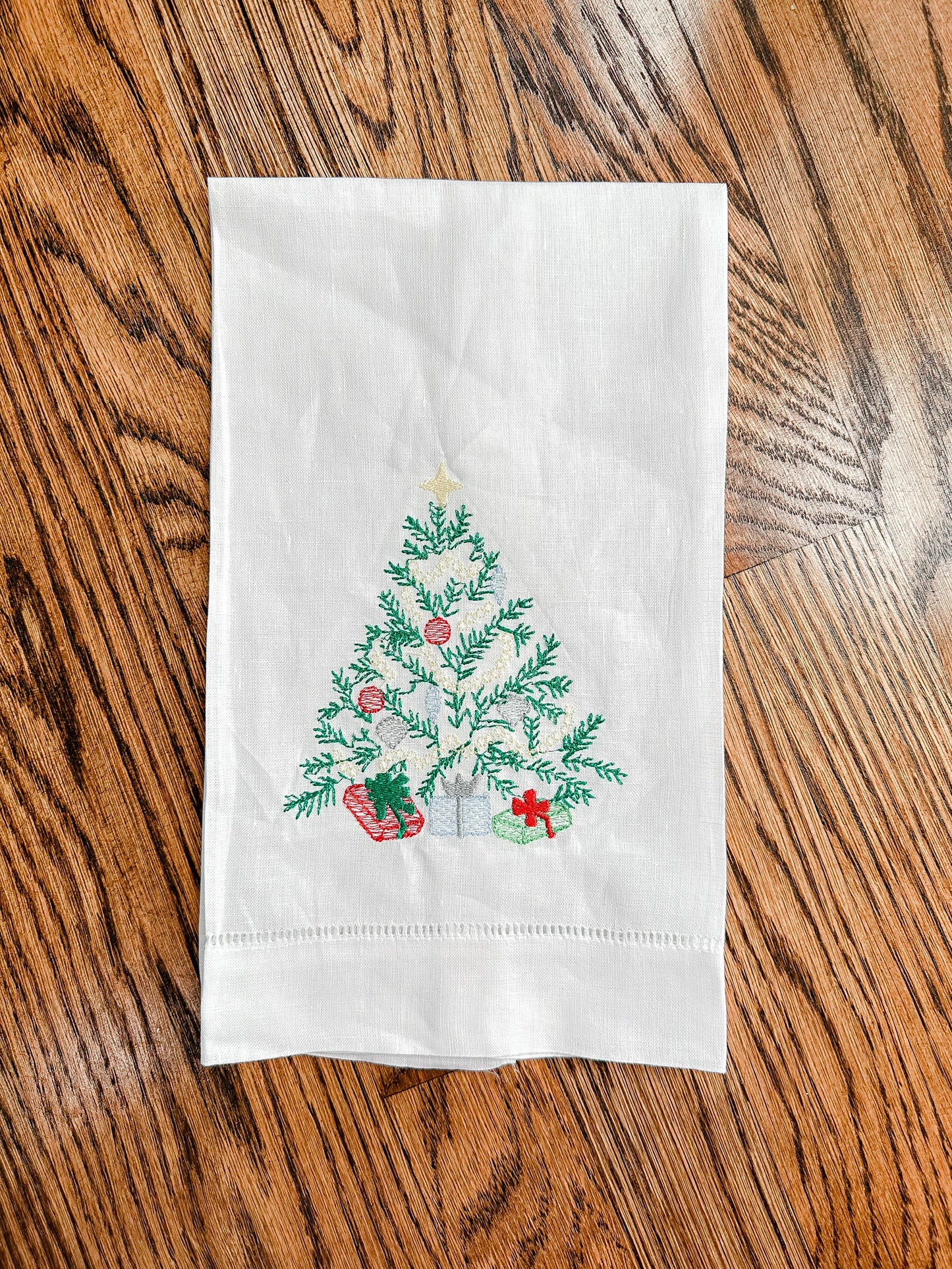 Christmas Tree Linen Towel