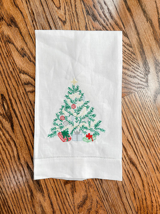 Christmas Tree Linen Towel