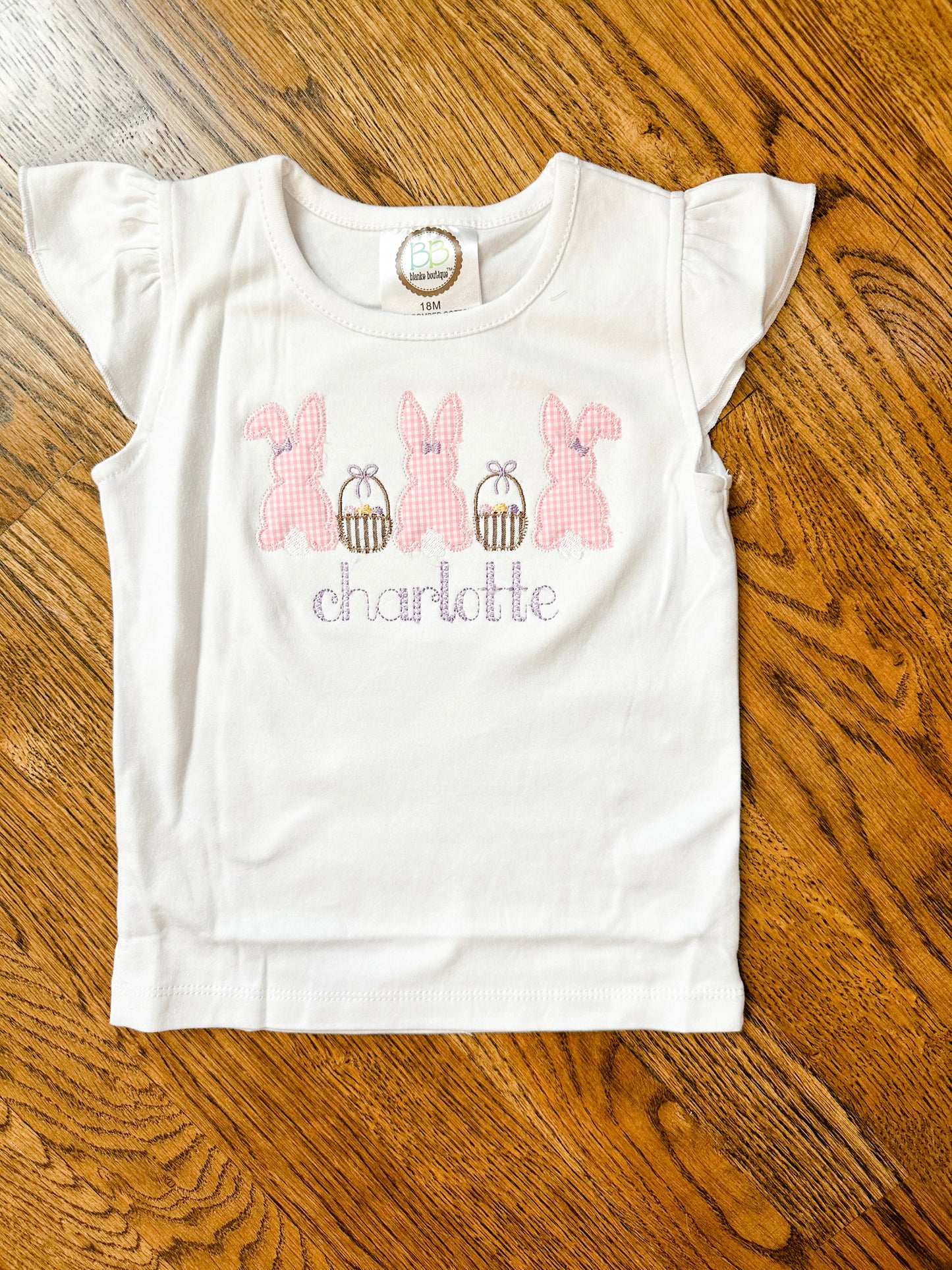 Girl Bunny Applique Trio